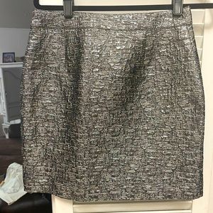 Banana Republic mini silver and black skirt